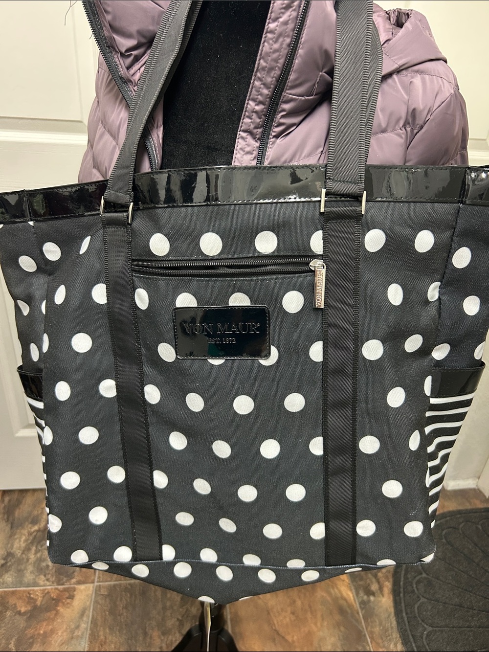 Black & White Polka Dot Tote